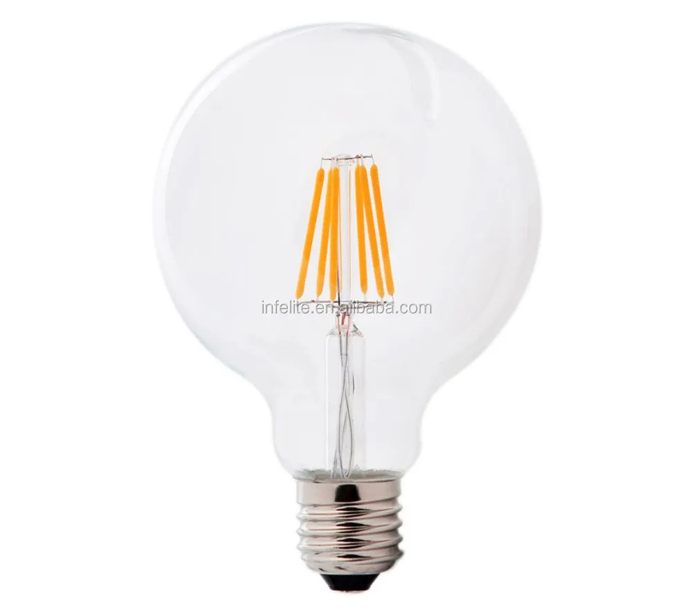 IN-G95-8-E27 LED Filament Bulb - Warm White, 50000 Hours