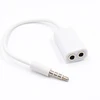 2 in1 Earbuds Headphone earphone audio splitter Sharer Divider for handphones/mp3