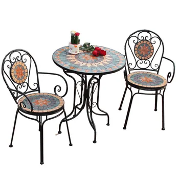 Mosaic Garden European Leisure Outdoor Table And Chair Combination Of