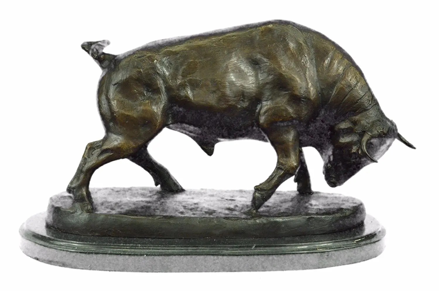 ...Handmade...European Bronze Sculpture Stock Market Bull Signed By Moigniez (59557-UK) Bronze Sculpture Statues Figurine Nude Office & Home Décor Collectibles Sale Deal Gifts