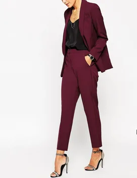 womens red business suit