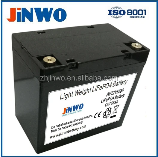 12V 55Ah LiFePO4 Battery for VRLA Replacement 55Ah - 12V Lithium-Ion Battery Pack with M6 terminals