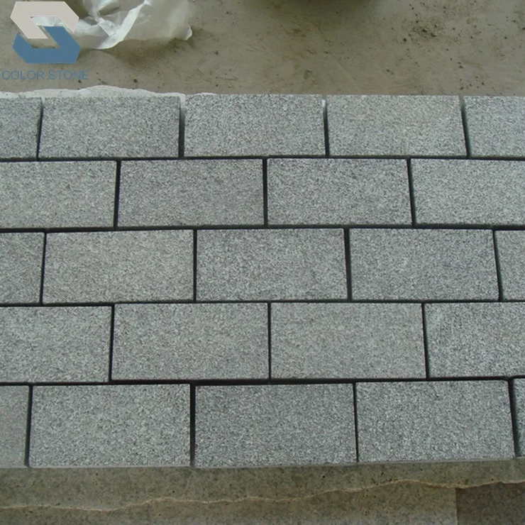 Flamed Chinese G654 Dark grey stone granite brick pavers