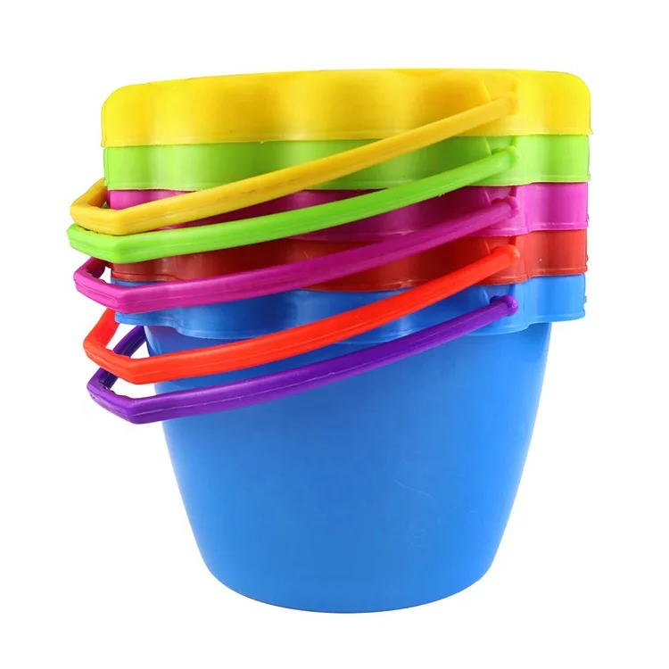 Small Sand Pail Beach Toy Beach Pails 5 Pack 1.5 L Plastic Small Bucket