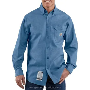 Custom Safty clothing Flame Resistant Snap Front Long Sleeve Shirt workwear Custom Safty clothing Flame Resistant Snap Front Long Sleeve Shirt workwear