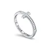 High quality jewelry cz 925 silver ring cross ring