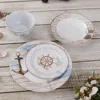 New products Ocean Ceramic Houseware Table set Bone China Porcelain Nautical Dinner Dinnerware set