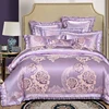 China luxury Cotton Jacquard sateen 4pcs duvet cover set, bed sheet