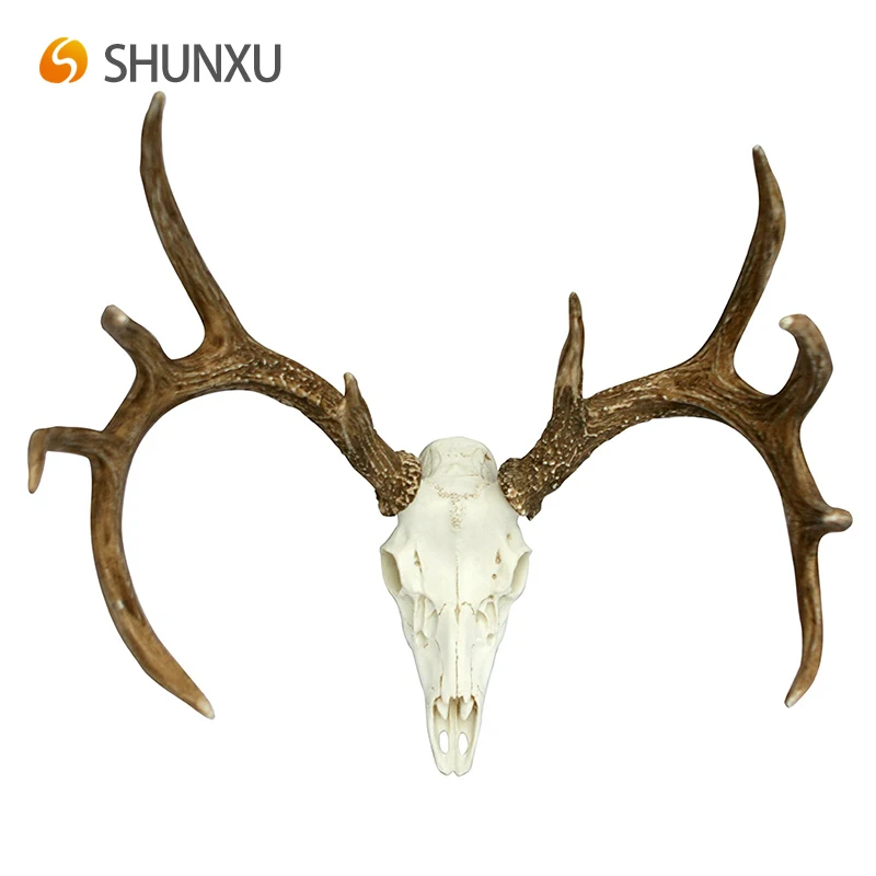 Faux European Whitetail Deer Antlers Skull 10 Point Deer Skull