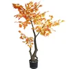 golden maple bonsai natural appearance all plastic maple tree in pot