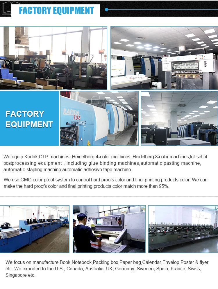 Factory price printing custom art paper colorful hardcover book