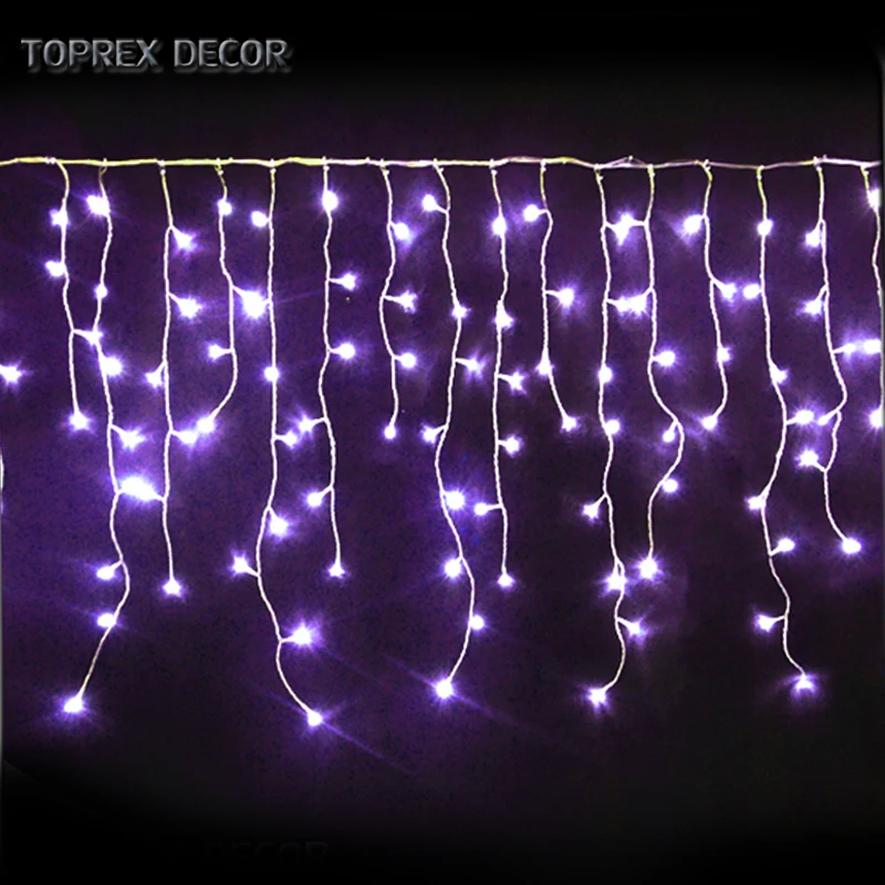 Toprex decor waterproof melting tree ornaments led string christmas icicle lights