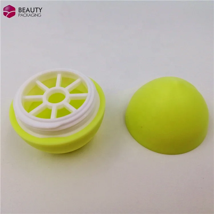 Plastic Empty Egg Ball Shaped Lip Balm Container Lipstick Cosmetics