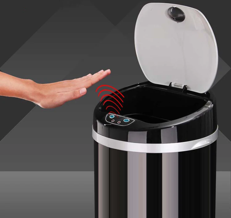 Household Item 9l Metal Hotel Room Electronic Automatic Rubbish Bin ...