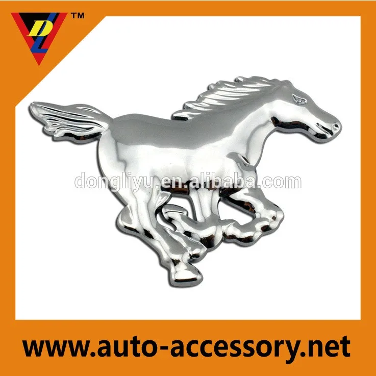 Custom High Grade Plastic Abs Badge Electroplating Car Horse Logo