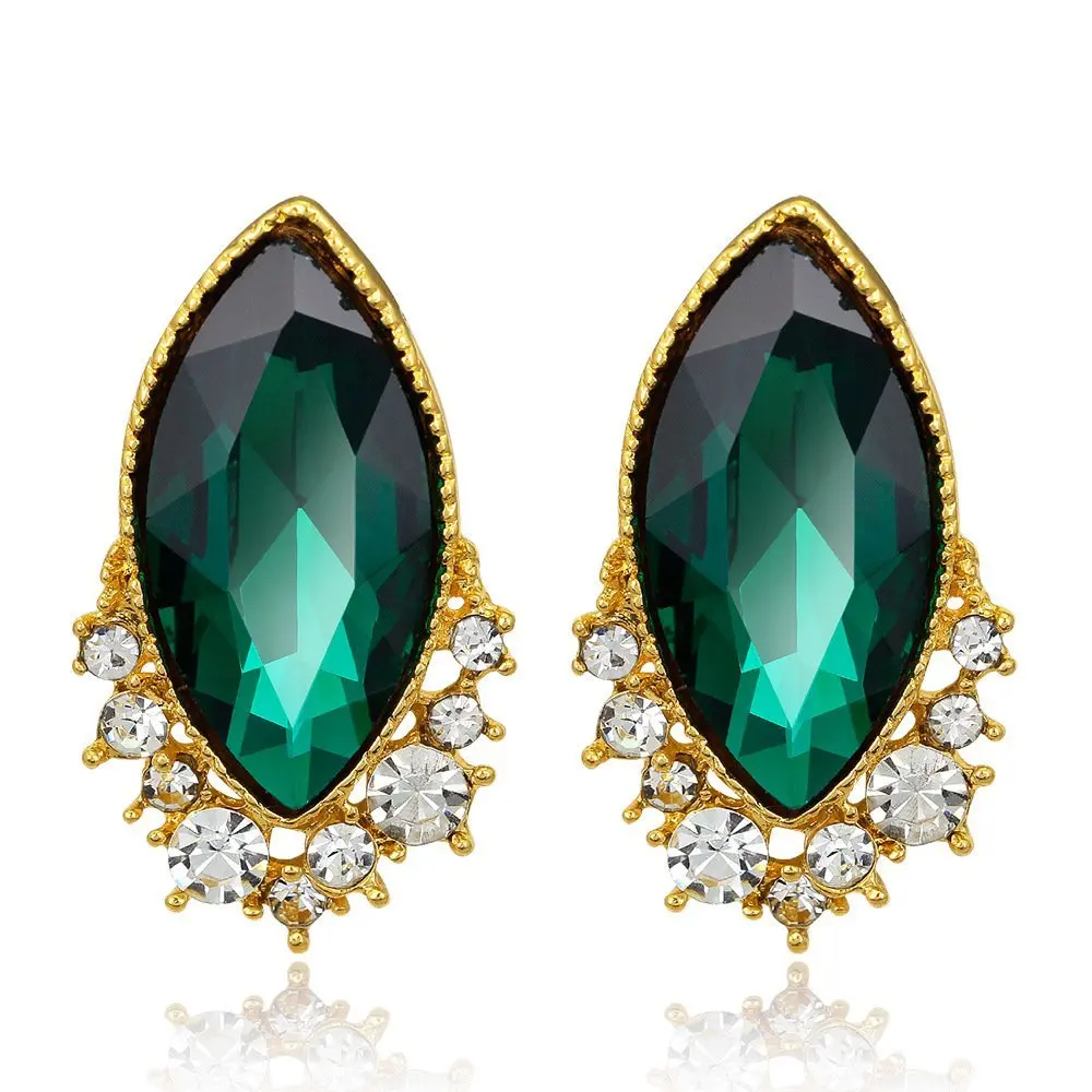 HECHAI_Zircon earrings Lady Joker teardrop-shaped