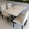 Customized high quality Acrylic solid surface orange table,coffee table,restaurant dining tables and chairs
