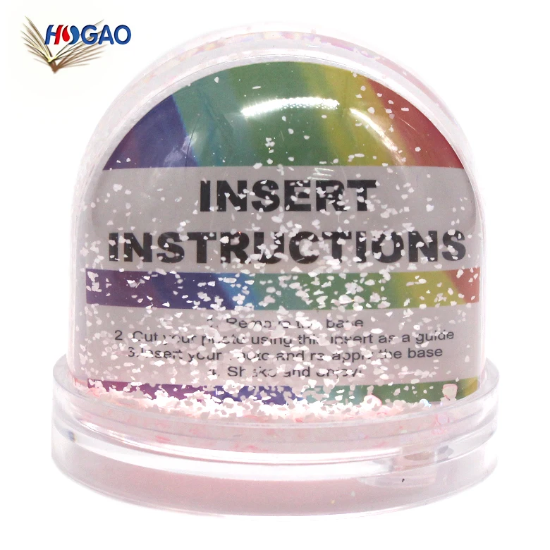 OEM wholesale special moments home decor DIY acrylic photo frame  water globe custom made snow globes for desktop office gift