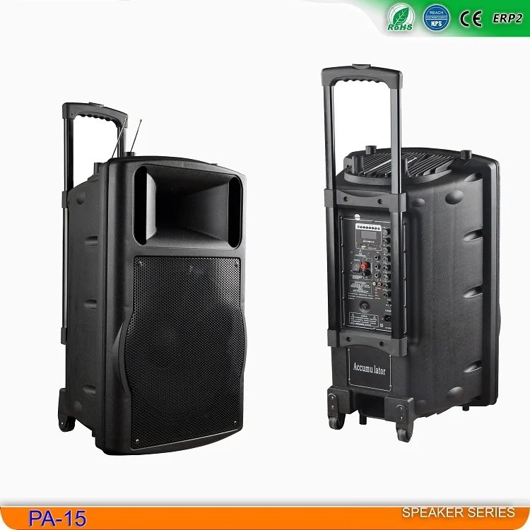 Wide Power Pa 15 Portable Outdoor Home Theater Speaker System Wireless Bluetooth Big Battery Powered Speakers Multifunction Trolley
