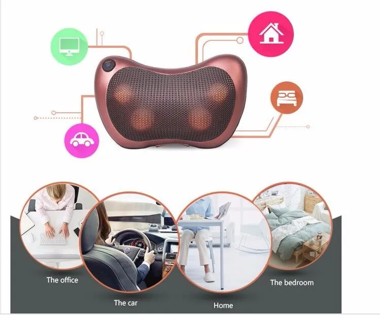 Car massaeg pillow shiatsu massage pillow with heat