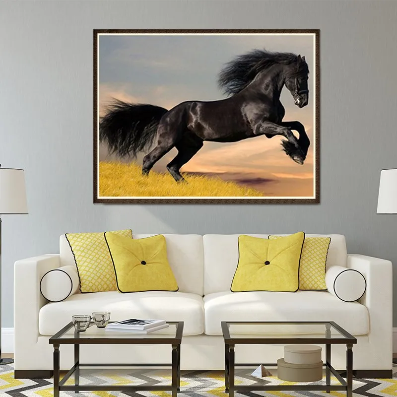黒のランニング有名な馬のキャンバスの絵 Buy 有名な馬の絵画 中国の馬 馬キャンバス絵画 Product On Alibaba Com