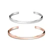 Fashion custom wholesale stainless steel bracelet women / men cuff open bangle