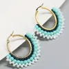LS-D767 High quality stainless steel earring , clip-on earring with gemstone beads design