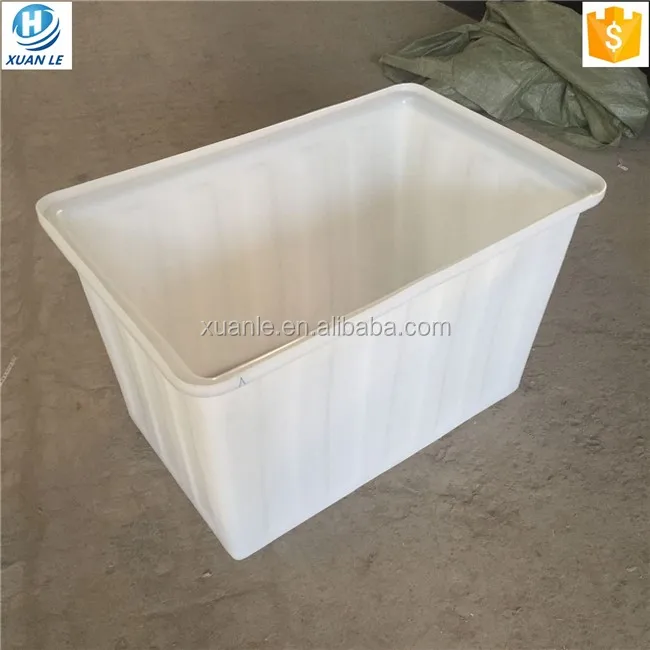 China Manufacturer Plastic Blue Fish Tubs Large Rectangular Tubs With