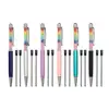 Novelty creative mix colors crystal metal pen promotion good quality diamond ball pen with logo custom engraved