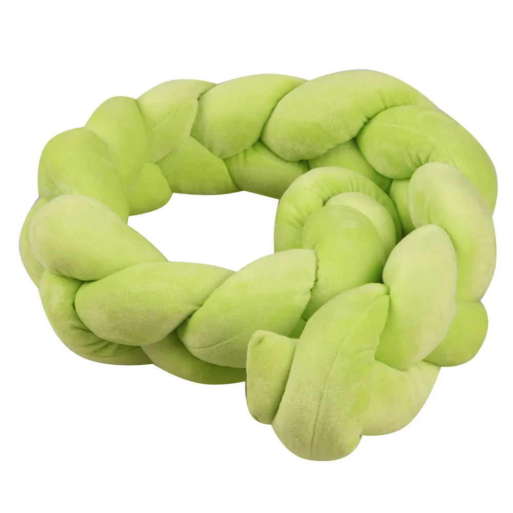 baby crib bumper cute comfortable knotted braided plush nursery