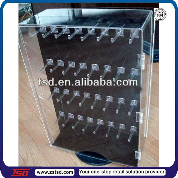 Small Key Ring Display Stand,Wood Table Top Display Shelf,Keychain