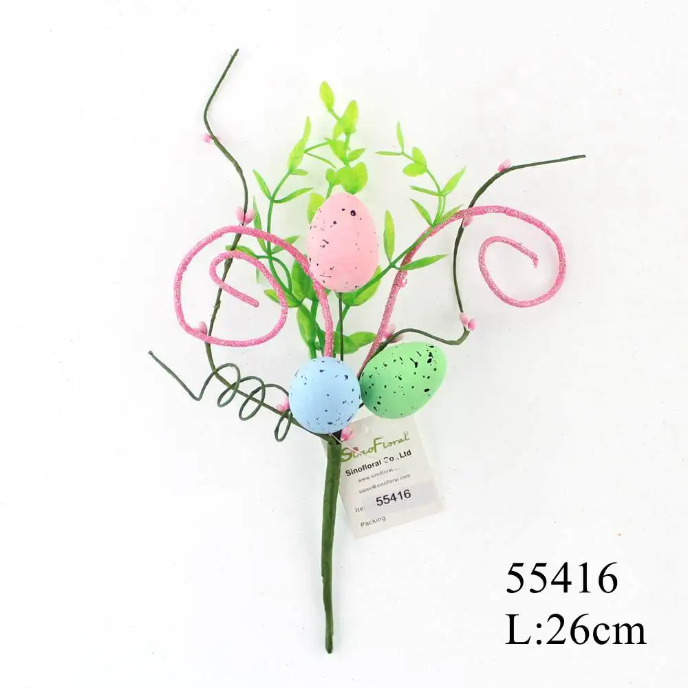 Artificial Foam Easter Egg Pick Easter Spring Egg Bouquets Artificial ...