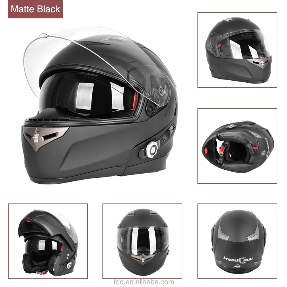 Bm2s Bluetooth Helmet With Builtin Speakers And Microphone Matte