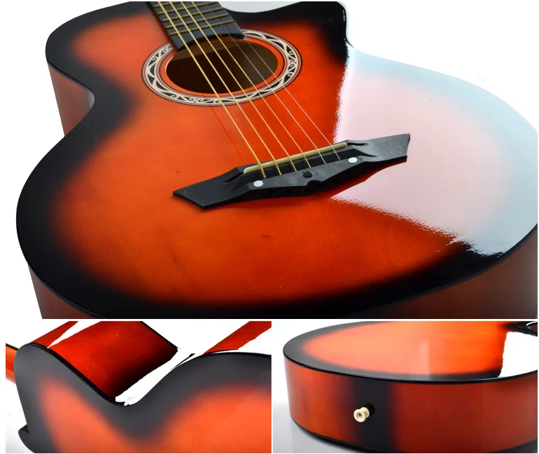 Wholesale 38c Multiple Colorful Acoustic Electric Mexican Guitar For