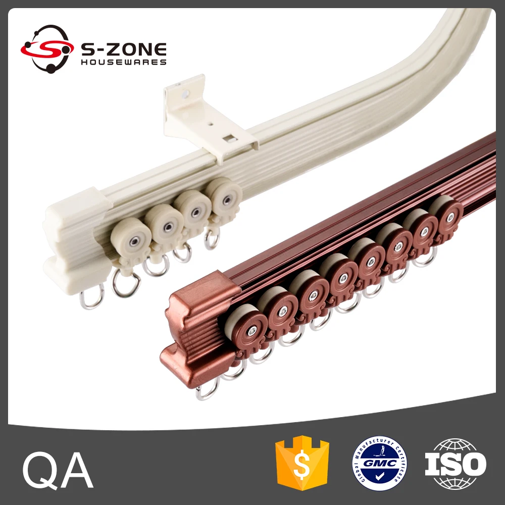 Wholesale Silent Sliding Aluminum Curved Curtain Track,Bendable Curtain