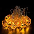 ハロウィンクリスマスデコレーションライトバッテリ駆動 20 LED 妖精ライト 3D カボチャの文字列ライト