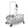 latest style 40L 80LBS Oil Filter Oil Filtration System Fryer Filter W/ Stainless Steel Lid 110V