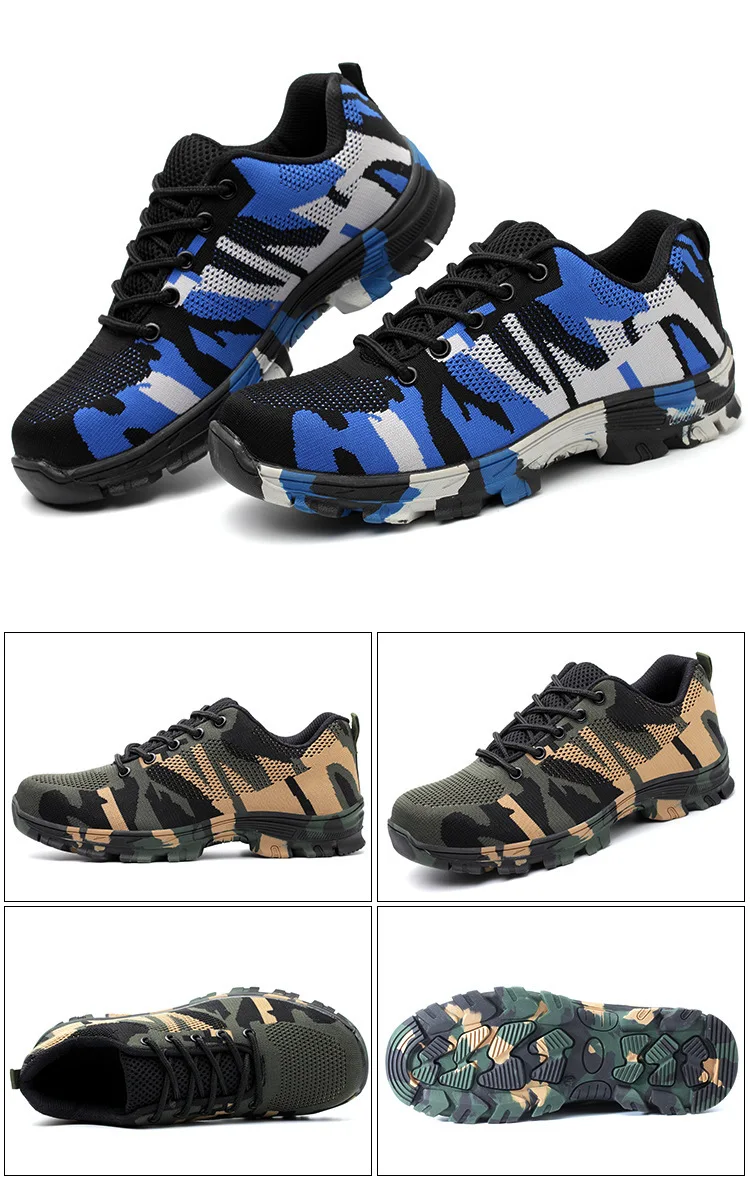 Tzlbx011 Fashion Rubber Outsole Slip Resistant Steel Toe Breathable