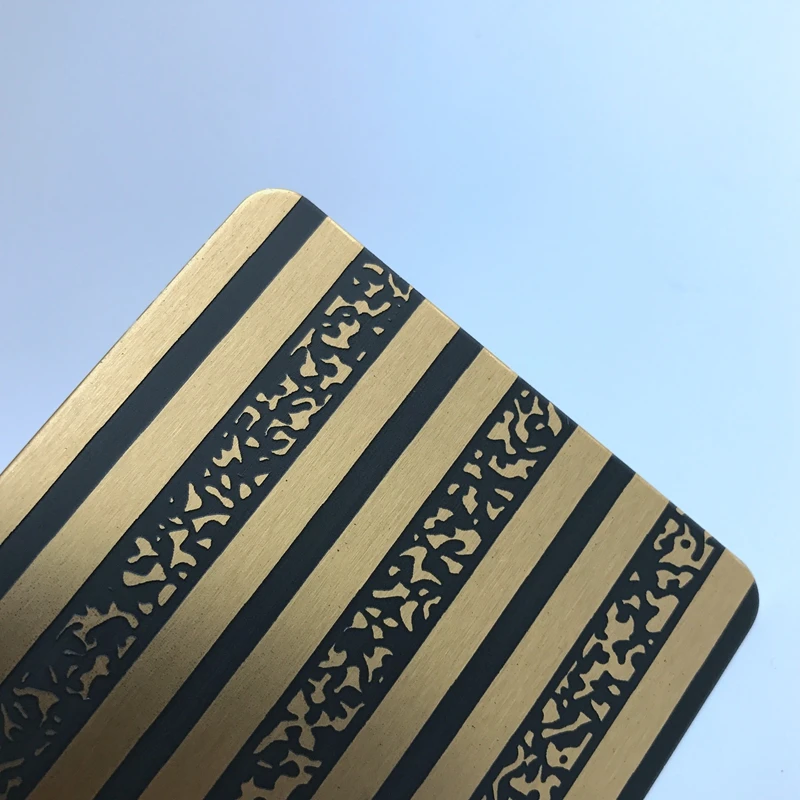 China factory Antique Bronze Etched Stainless Steel Metal Sheet