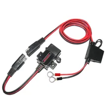 3.1Amp водонепроницаемый мотоцикл USB зарядное устройство комплект SAE к USB Кабель-адаптер телефон планшет GPS зарядное устройство для мотоцикла