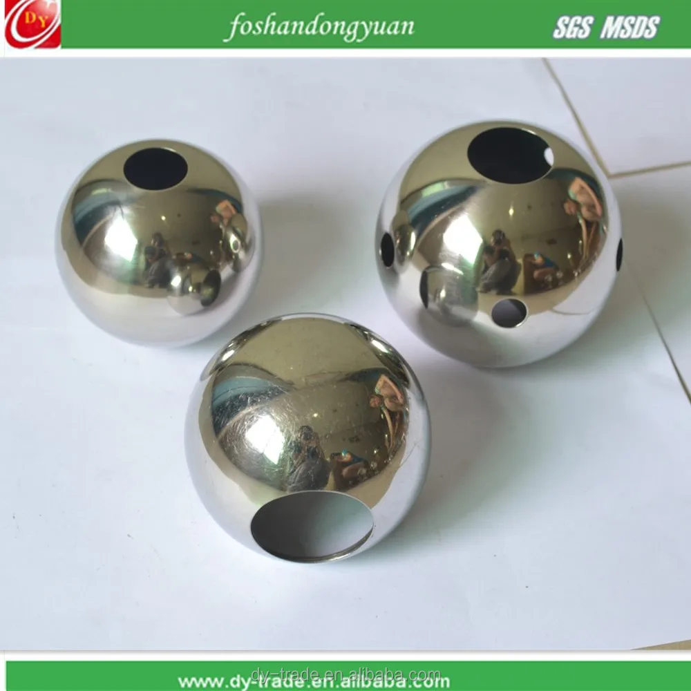 Type 304 Retail Polished 2" Stainless Steel Ball with Drilled Hole