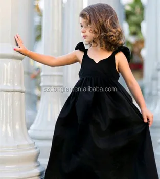 kids black long dress