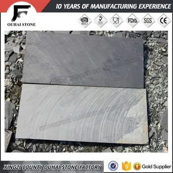 Pure Natural Surface Raw Material Black Stone Tiles In Large Size Surface Raw Material Black Stone Tiles