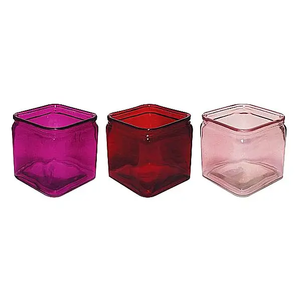 Colored/clear Cube Glass Vases Cheap Buy Colored Cube Glass Vases