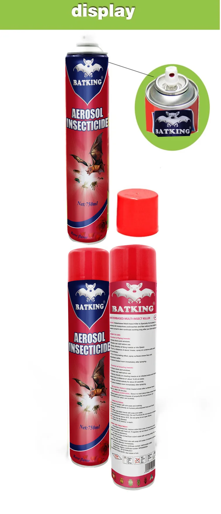Africa Market Insecticide Spray 750ml Volume insecticide spray Fly Insect Killer Insecticide Spray