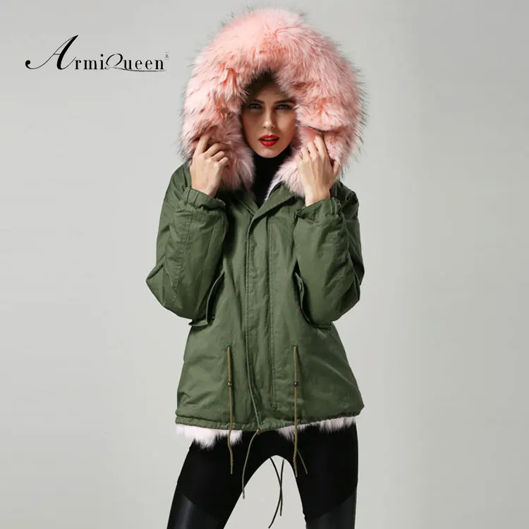 Winter Comfortable Warm Pink Fox Fur Jacket Women Pretty Real Hood Fur ...