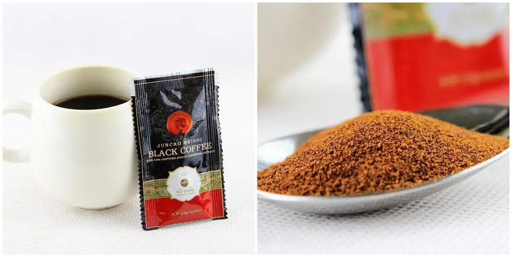 Fuzhou Slimming Bulk Instant Black Coffee With Ganoderma Extract Powder