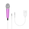 3.5mm Fashion Portable Mini Microphone Stereo Condenser Mic For IOS Android Smartphone PC Laptop Chatting Singing Karaoke
