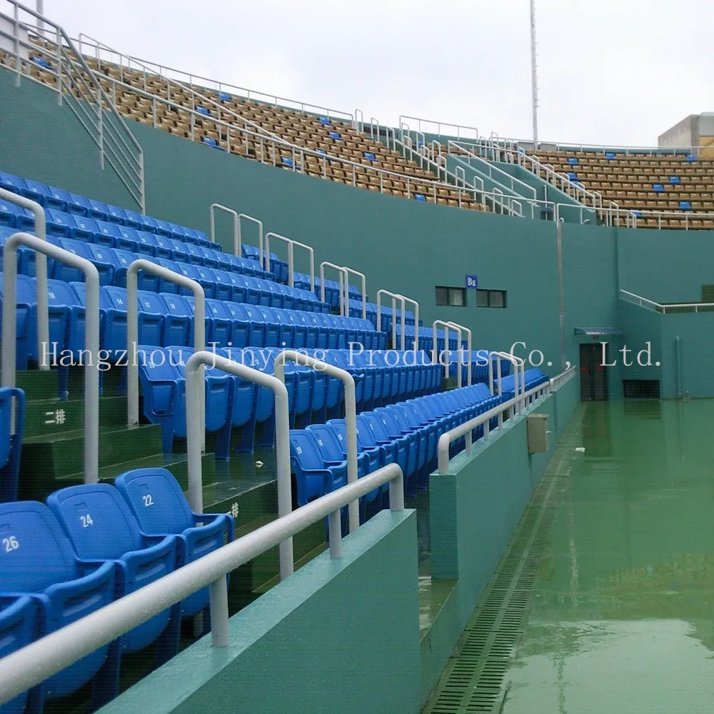 Tennis Court Foldable Plastic Armrest Stadium Chairs Vip Seating