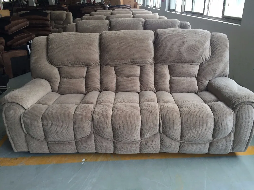 Specific Use Furniture Reclining Commercial Suede Fabric Recliner Three